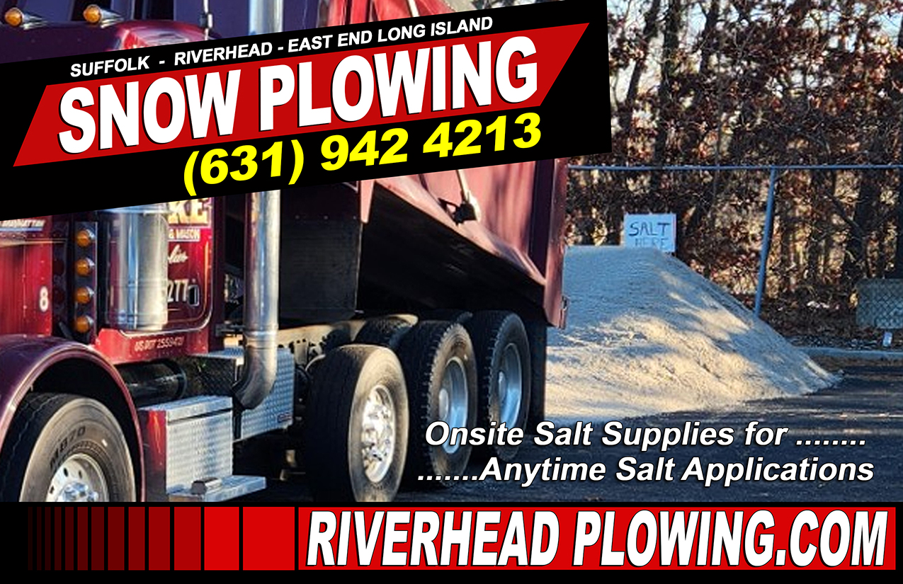 Riverhead Snow Plow Salt Supplies for Melting Snow Onsite